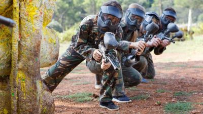 joueurs de paintball