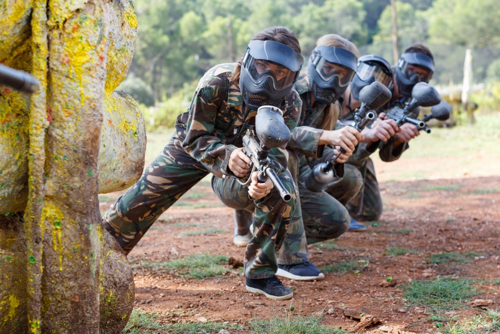 joueurs de paintball