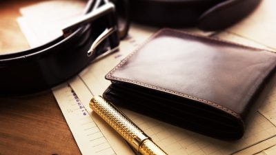 portefeuille luxe cuir ceinture stylo