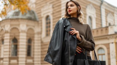 veste femme cuir